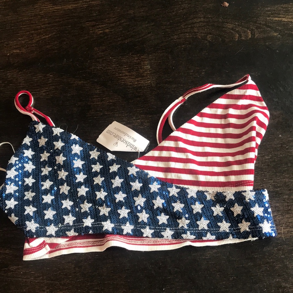 New 4th of July sequin crop top